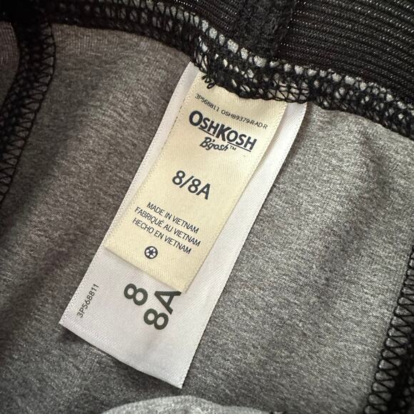 NWT Oshkosh B’gosh boys activewear pants snugfit base layer grey kids sz 8 - Picture 5 of 9